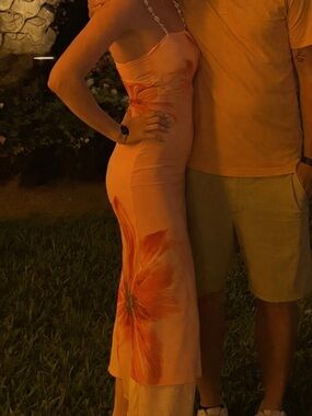 Beach Floral Slip Midi Dress